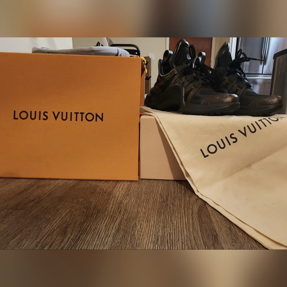 Louis Vuitton Archlight Sneaker, Size 37, Black and Brown